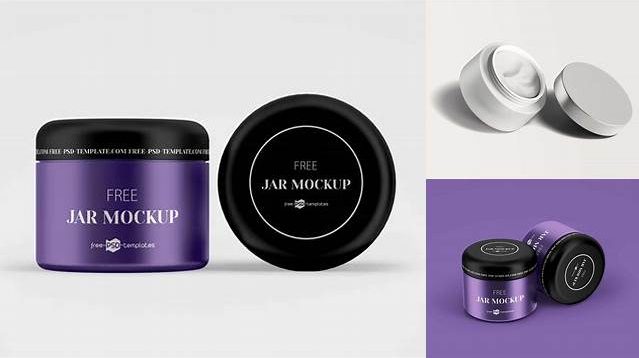 993+ Straight Sided Cosmetic Jar with Lid PSD Mockup PSD Download