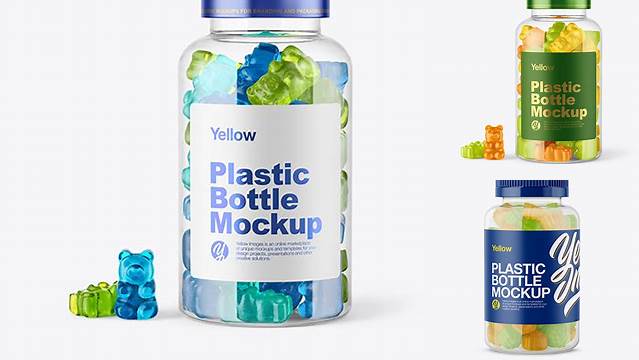 9937+ Gummies Bottle Mockup Free Smart PNG Image