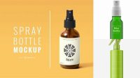 9938+ 15ml Glossy Spray Bottle PSD Mockup Fully Editable PSD Template