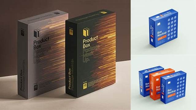 994+ Carton Package PSD Mockup Front View Custom Graphic Mockup File