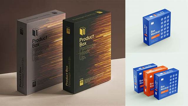 994+ Carton Package PSD Mockup Front View Custom Graphic Mockup File