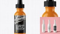 9943+ Ceramic E-Liquid Bottle PSD Mockup Smart PNG Image