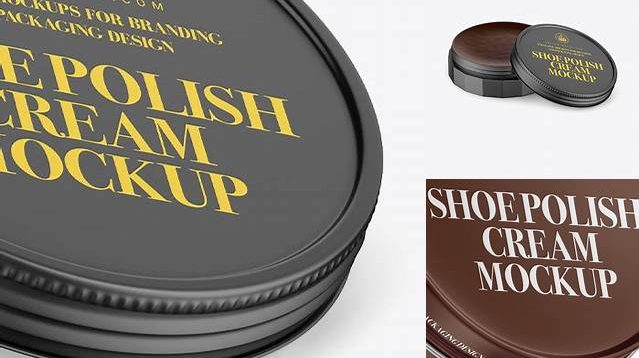 9945+ Matte Shoe Polish Cream Jar PSD Mockup Photoshop Resource Free