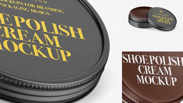 9945+ Matte Shoe Polish Cream Jar PSD Mockup Photoshop Resource Free