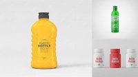 9951+ 150ml Glossy Plastic Bottle PSD Mockup Free PSD for Designers