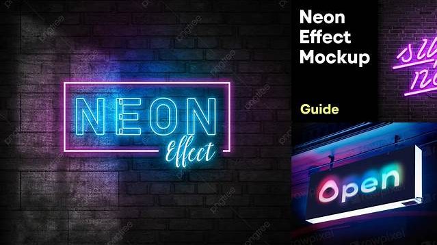 9952+ Neon Mockup Best for Showcase