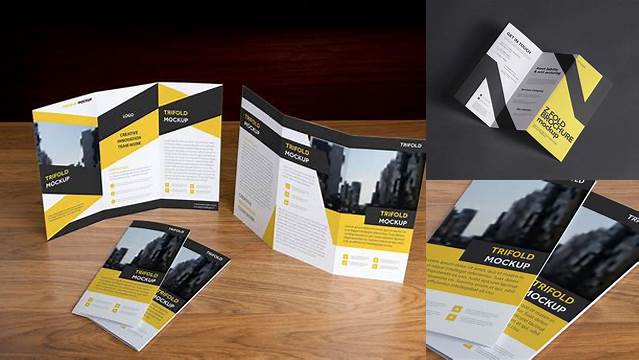 9952+ Opened Brochure PSD Mockup Front View Modern Design PSD Resource Free Download