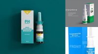 9953+ Bottle with Nasal Spray Pump Custom Mockup Graphic Design