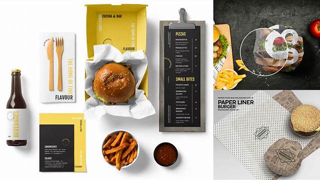 9955+ Burger Paper Mockup Fully Customizable Photoshop Freebie