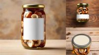 9958+ Glass Jar With Mushroom Sauce PSD Mockup Download Free Premium Design PSD