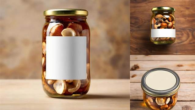 9958+ Glass Jar With Mushroom Sauce PSD Mockup Download Free Premium Design PSD