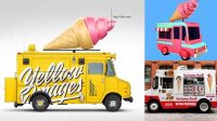 9964+ Ice Cream Truck Mockup Free PSD Free Download