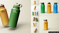 9965+ Plastic Sport Bottle PSD Mockup Elegant PSD Mockup