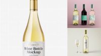 9966+ Antique Glass Bottle With White Wine PSD Mockup Download Professional PSD