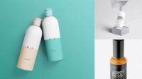 9966+ Cosmetic Bottle PSD Mockup Hero Shot Free PSD for Designers