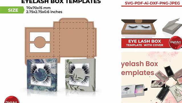 9967+ Eyelash Box Template Free Mockup Templates