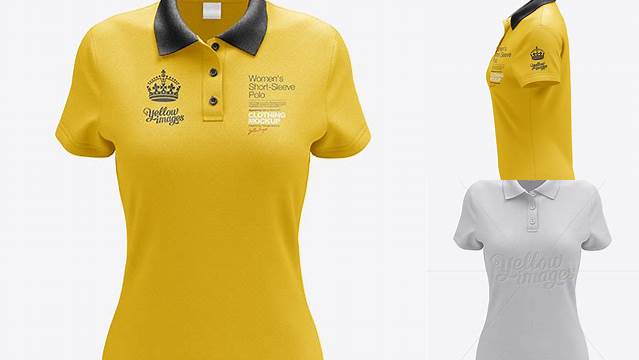 9971+ Womens Polo HQ PSD Mockup Side View Free PSD Mockup Resource