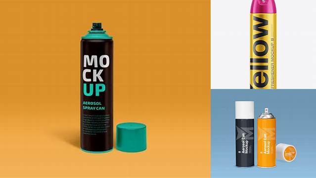 9973+ Aerosol Spray Mock up Smart Design Template Free