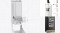 9975+ Open Plastic Soap Dispenser PSD Mockup Halfside View Easy-to-Use PSD Template