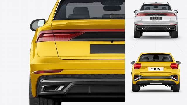 9976+ Luxury Crossover SUV Back View Exclusive PSD Design Freebie