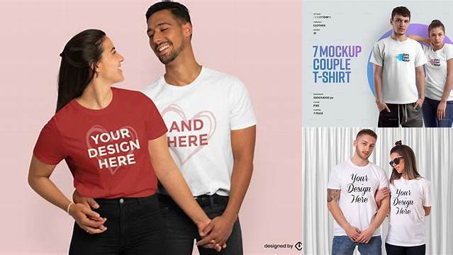 9978+ Couple T Shirt Mockup Best for Showcase