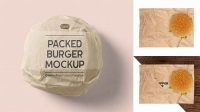 9979+ Burger Wrapper Mockup Smart Layer PSD