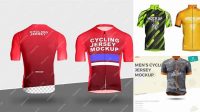 998+ Men’s Cycling Jersey PSD Mockup Half Side View Versatile and Elegant PSD File