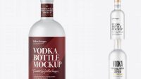 9980+ Frosted Glass Vodka Bottle PSD Mockup Front View Download Premium Free PSD