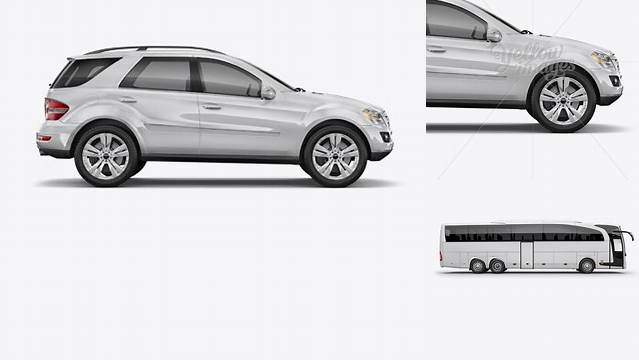 9984+ Mercedes-benz ML PSD Mockup Right view Versatile and Modern PSD Mockup