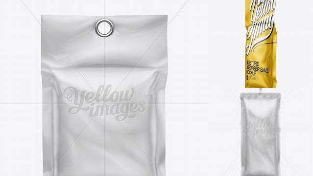 9986+ Moisture Absorber Bag with Eyelet PSD Mockup Front View Customizable Design Files