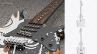 999+ Electric Guitar PSD Mockup Back Half Side View Versatile Photoshop File