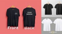 9990+ T Shirt Front And Back Mockup High Resolution