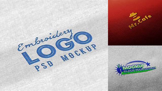 9991+ Fabric Embroidered Logo Mockup Free Download Easy Editable