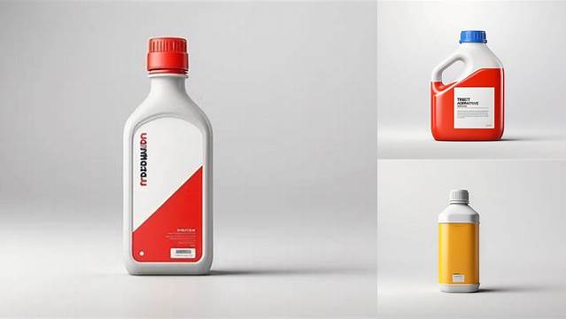 9992+ 150ml Fuel Additive Bottle PSD Mockup Editable Graphic Design Files