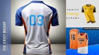 9997+ Mockup Jersey Premium PSD Freebie