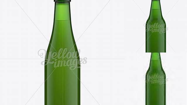 9998+ 330ml Vishy Green Bottle For Beer PSD Mockup Free Professional PSD Download