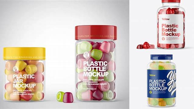 9998+ Gummies Bottle Mockup For Free Download