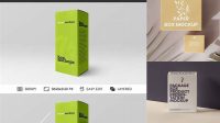 9998+ Matte Paper Box Front View Free PSD Mockup Resource